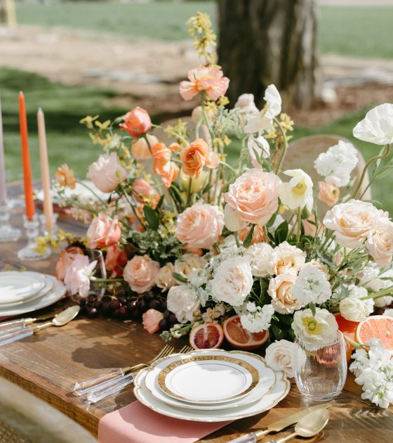 Idaho Peach Perfection Wedding Inspiration
