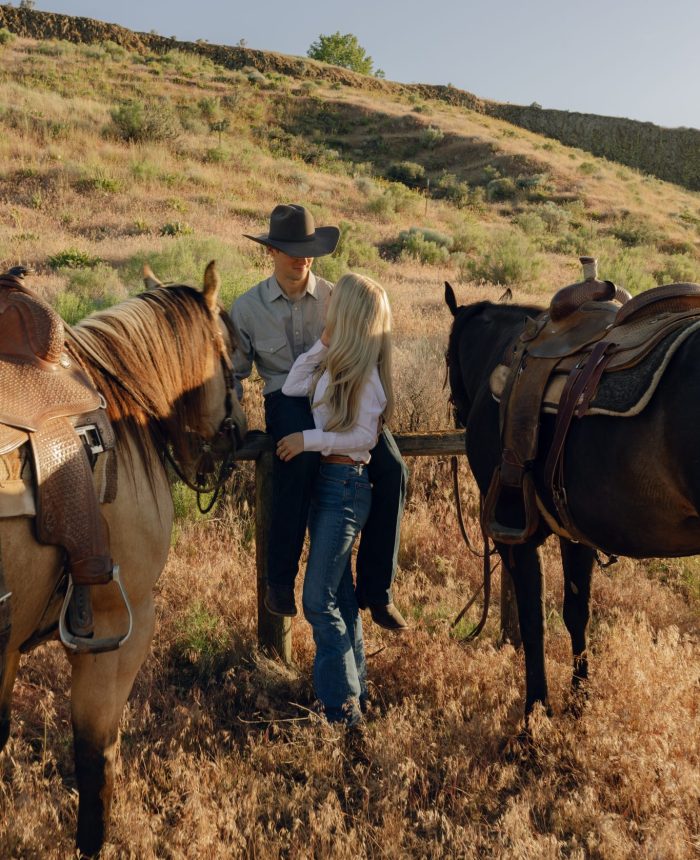 Western Summertime Romance Engagement Session in Idaho