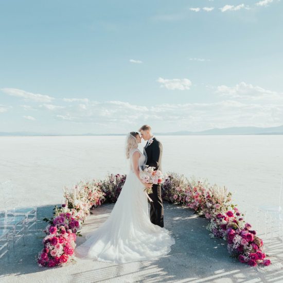 ‘Garden Party Couture’ Salt Flats Wedding Inspiration