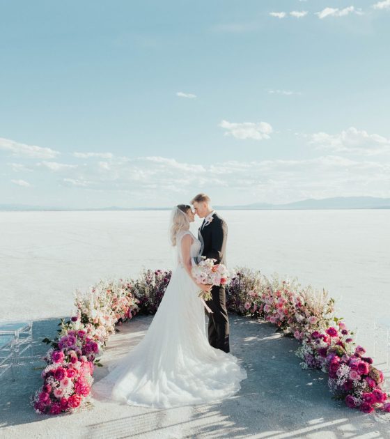 ‘Garden Party Couture’ Salt Flats Wedding Inspiration