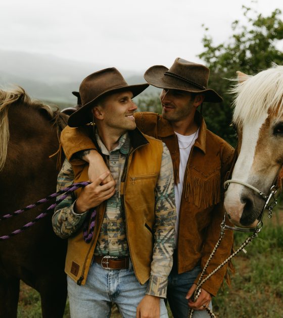 Heartfelt Colorado Engagements with Two Beautiful Horses