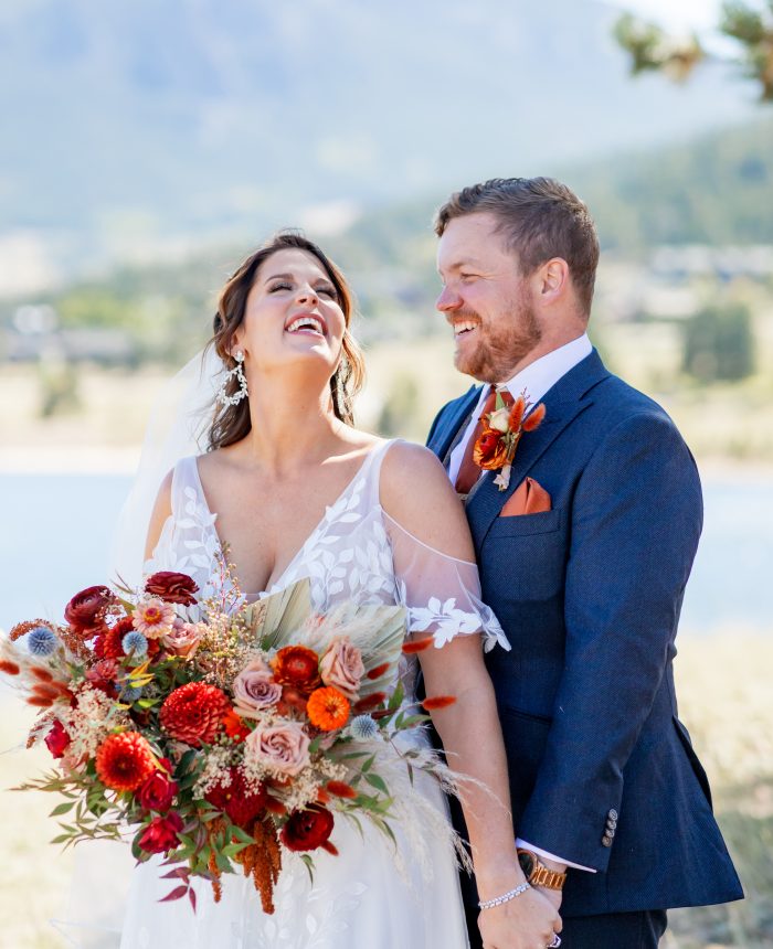 Romantic Estes Park Wedding with Bright Bursts of Autumn Hues
