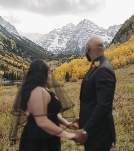 Lovely Fall Elopement Surrounded by Golden Aspen Trees