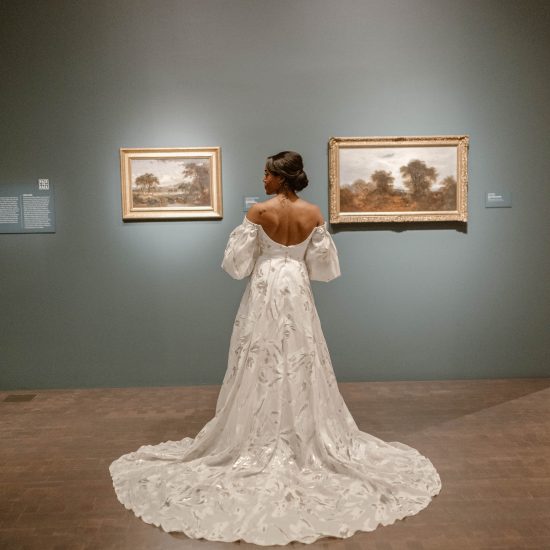 A Classic White and Green Wedding at the Denver Art Museum
