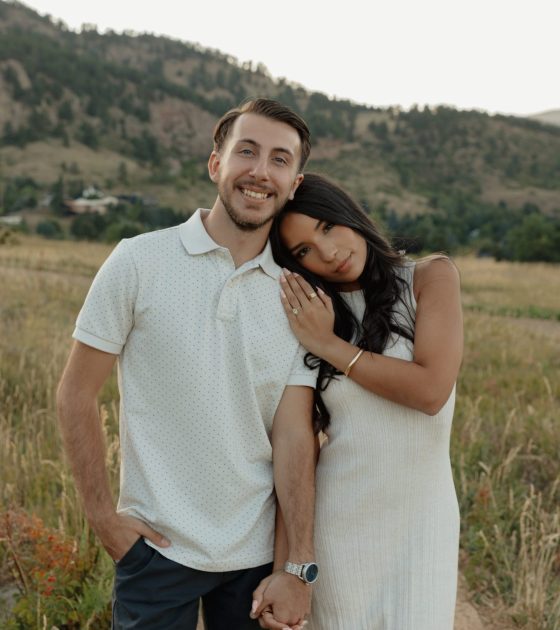 Sweet Golden Hour Proposal in Boulder