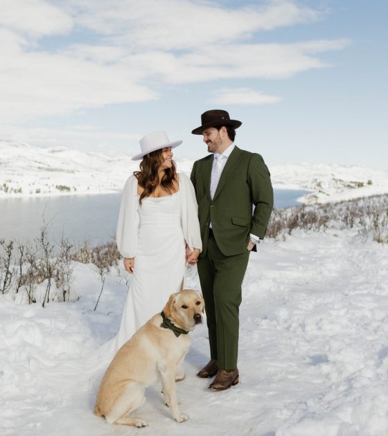 Stunning Winter Elopement Amongst Colorado Peaks