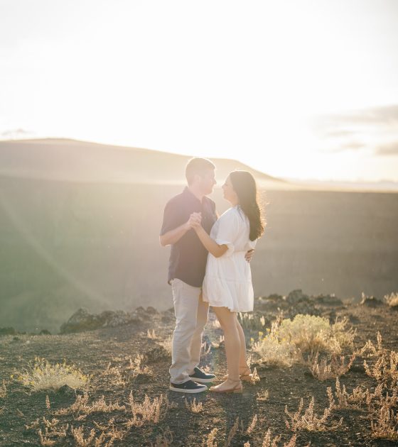 Pretty Idaho Engagements With Mountain and Lakeside Serenity