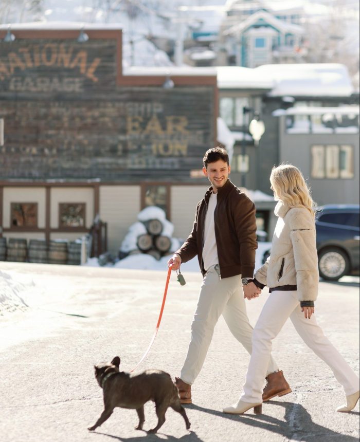Romantic Winter Engagement Session in Snowy Park City