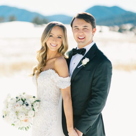 A Charming Snowy Wedding in Larkspur