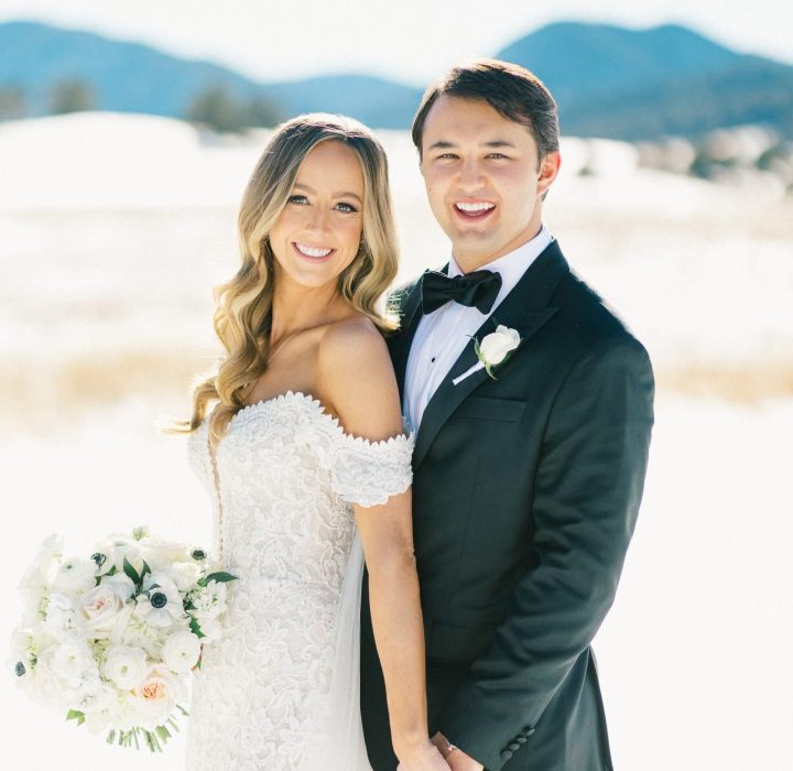 A Charming Snowy Wedding in Larkspur
