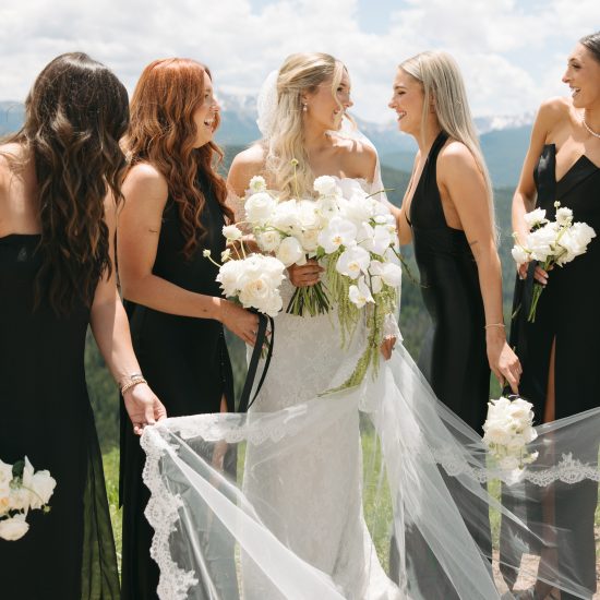 Sophisticated Black and White Vail Tented I Dos