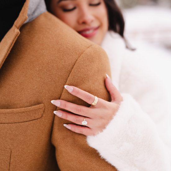Serene Winter Proposal in Colorado’s Snowy Mountains