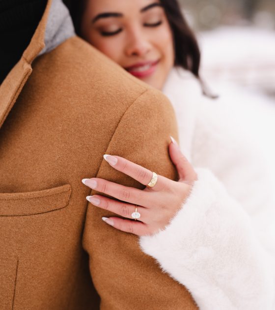 Serene Winter Proposal in Colorado’s Snowy Mountains