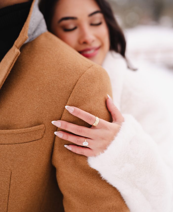 Serene Winter Proposal in Colorado’s Snowy Mountains