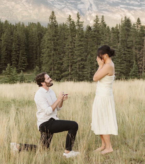 Blissful Proposal in Banff