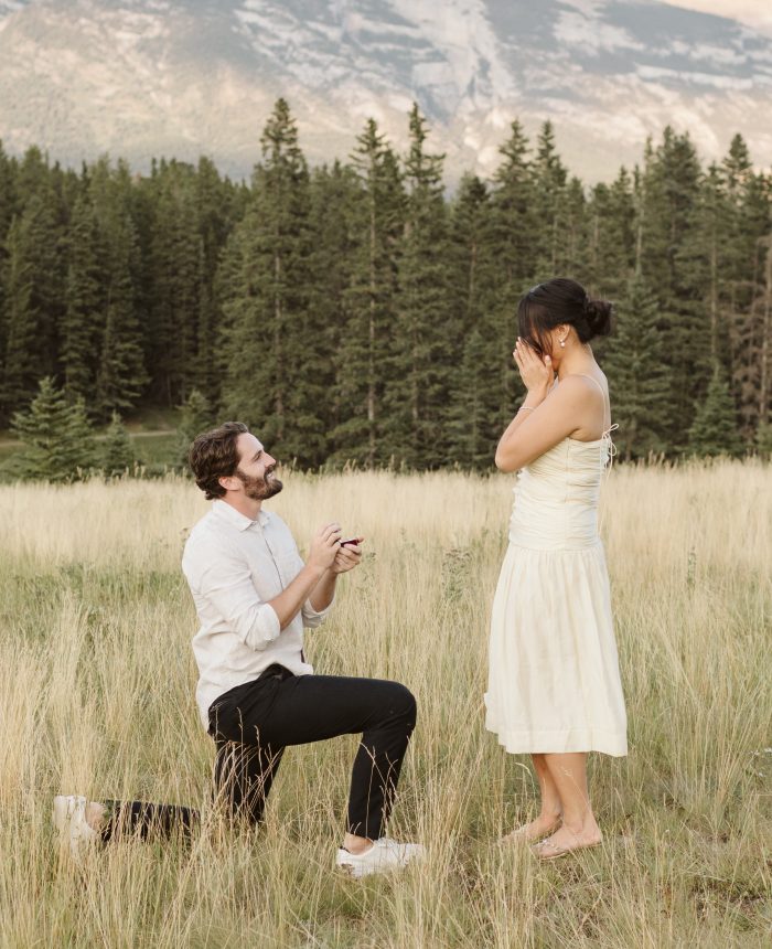 Blissful Proposal in Banff