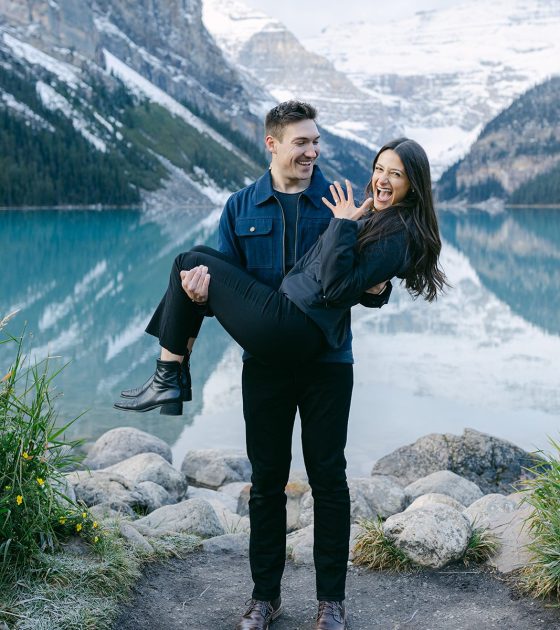 Snowy Peak Serenity Proposal at Lake Louise