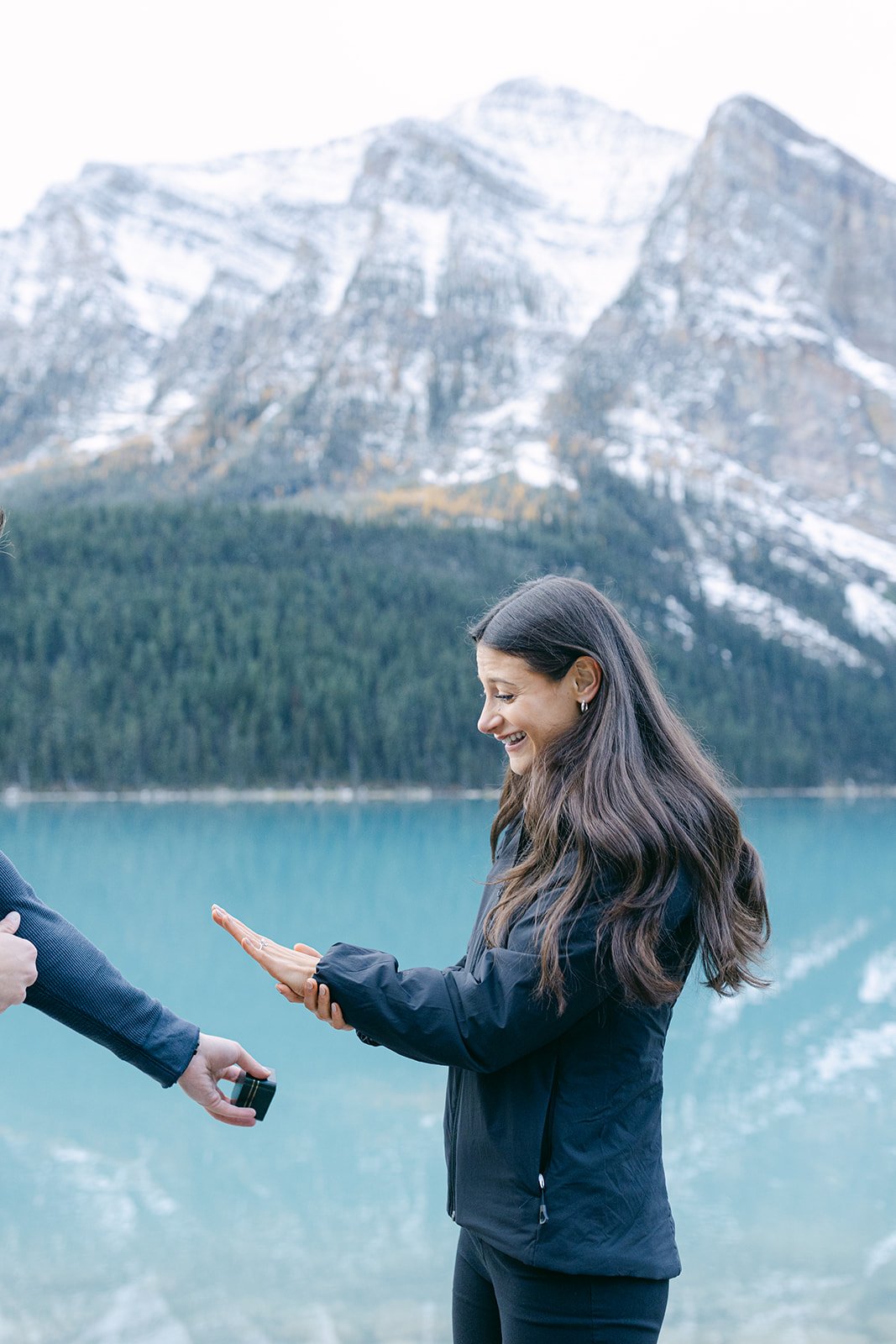 Clara & Dana Lake Louise Proposal