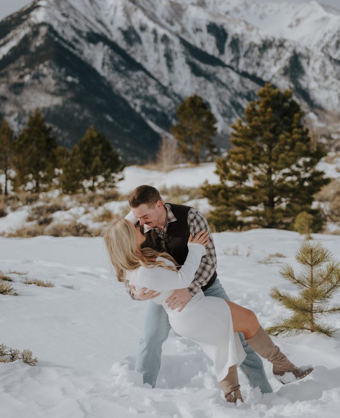 Colorado Engagements with Snow, Style, and a Sweet Pup