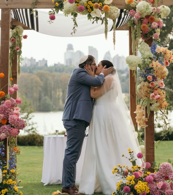Color-Drenched Tented Nuptials in British Columbia