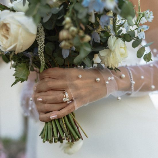 Dreamy Scottsdale Wedding with White and Blue Florals