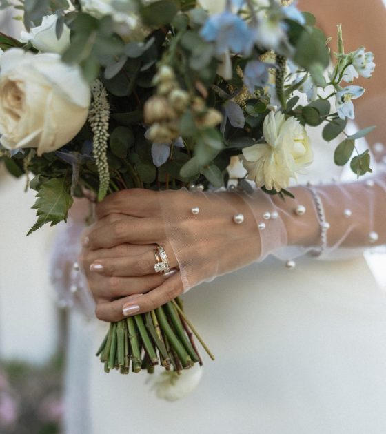 Dreamy Scottsdale Wedding with White and Blue Florals