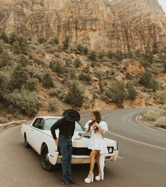 Zion National Park Bridals with Retro Flair