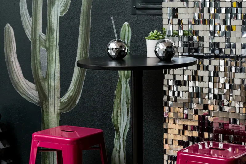 Wild West Disco House cups and table