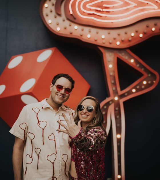 Retro-Chic Downtown Las Vegas Engagements