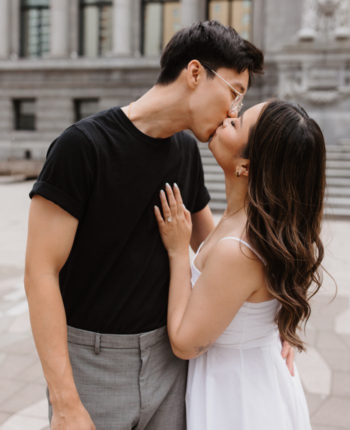 Effortlessly Chic City Engagements in Vancouver