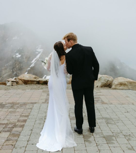 Intimate and Foggy Mountaintop Wedding in British Columbia