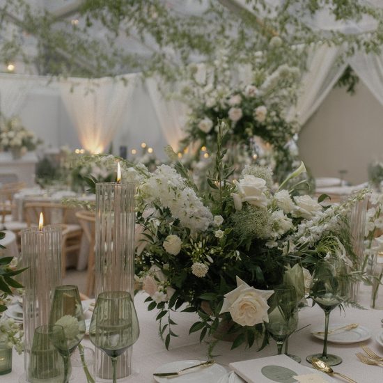 Vail Wedding Filled with White Florals and Organic Greenery