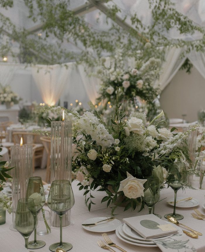 Vail Wedding Filled with White Florals and Organic Greenery