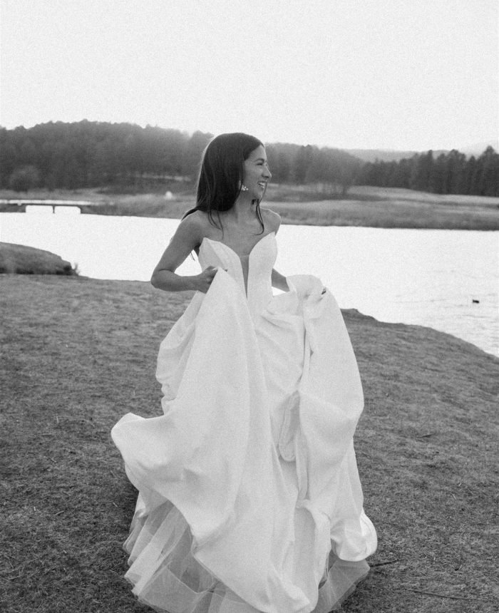 A Quiet Spring Wedding Day by the Lake in New Mexico