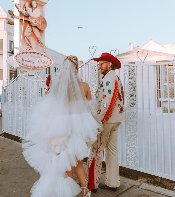 Bold Vegas Elopement with a Retro Flair