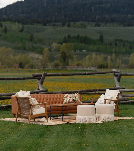 Spring Wedding Blending Rustic Charm with Teton Views