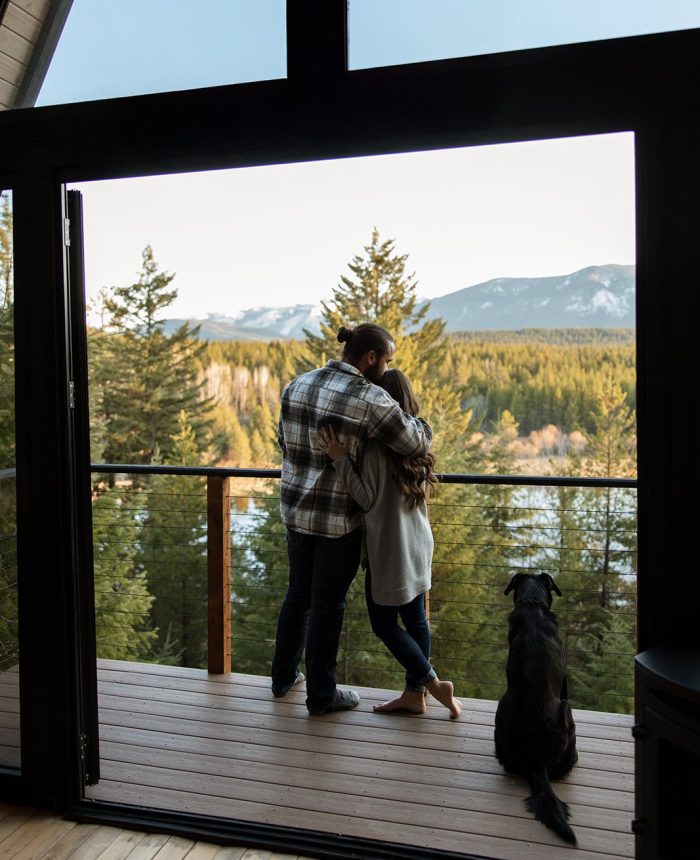 Cozy Rustic Cabin Engagements in Montana