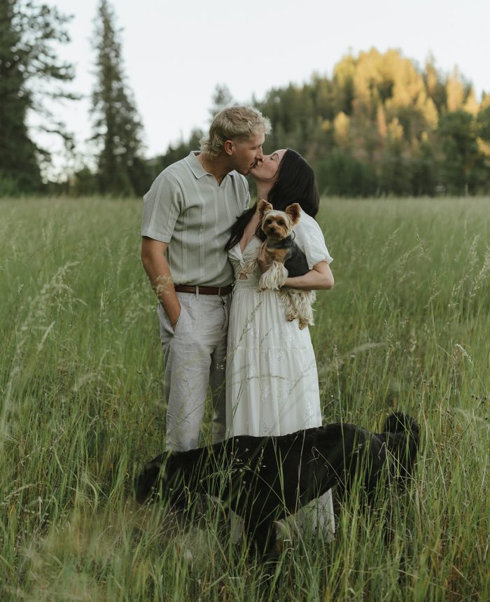 Charming Meadow Engagements in Idaho
