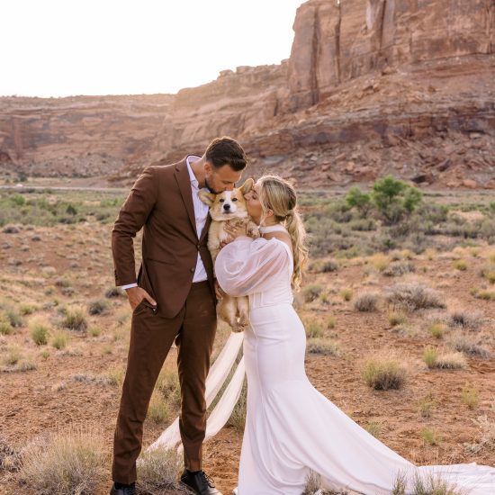 Canyon “I Do’s” and Corgi Kisses at The Red Earth Venue