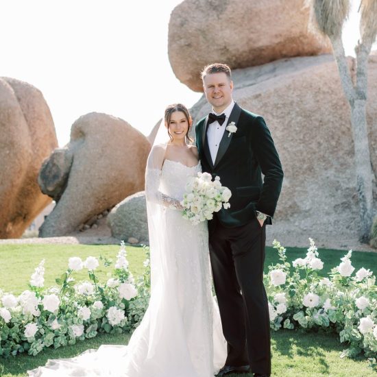 Romantic White Florals and Twinkle-Lit Wedding in Arizona