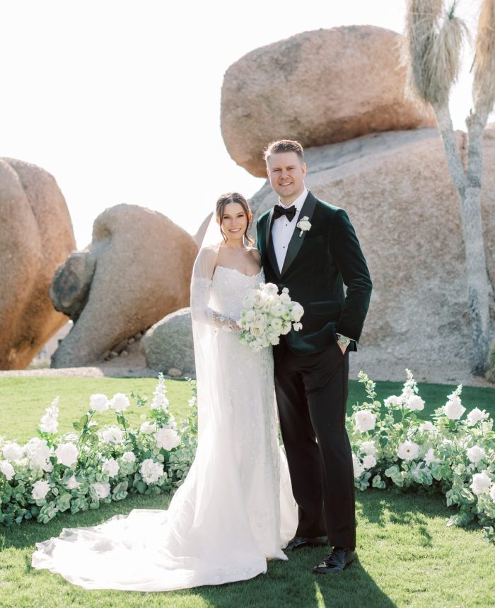 Romantic White Florals and Twinkle-Lit Wedding in Arizona