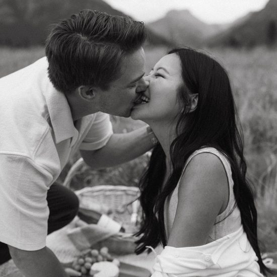 Alberta Engagement Overflowing with Joy and Mountain Romance