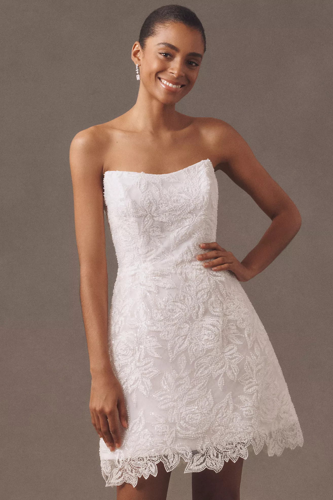 white holiday cocktail dress Rush To Town Mini Cocktail Dress