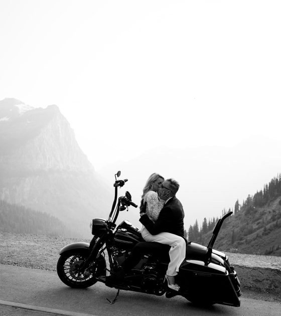 Love in Motion, a Motorcycle Elopement in Glacier National Park
