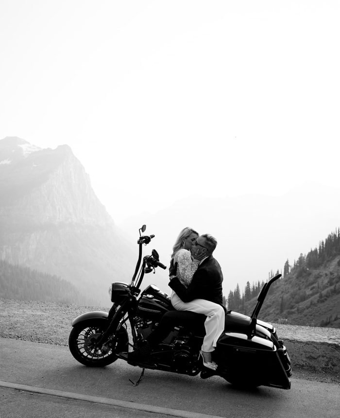 Love in Motion, a Motorcycle Elopement in Glacier National Park