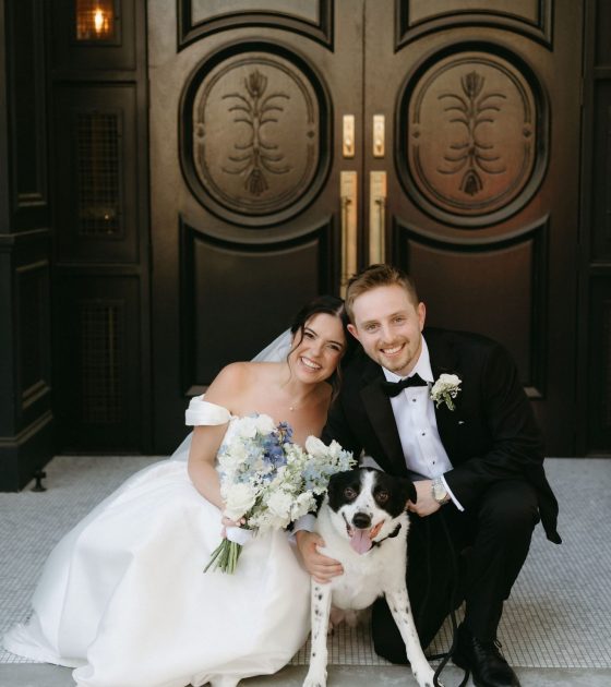 Effortless Elegance in Soft Blue at a Restaurant Wedding in Boise