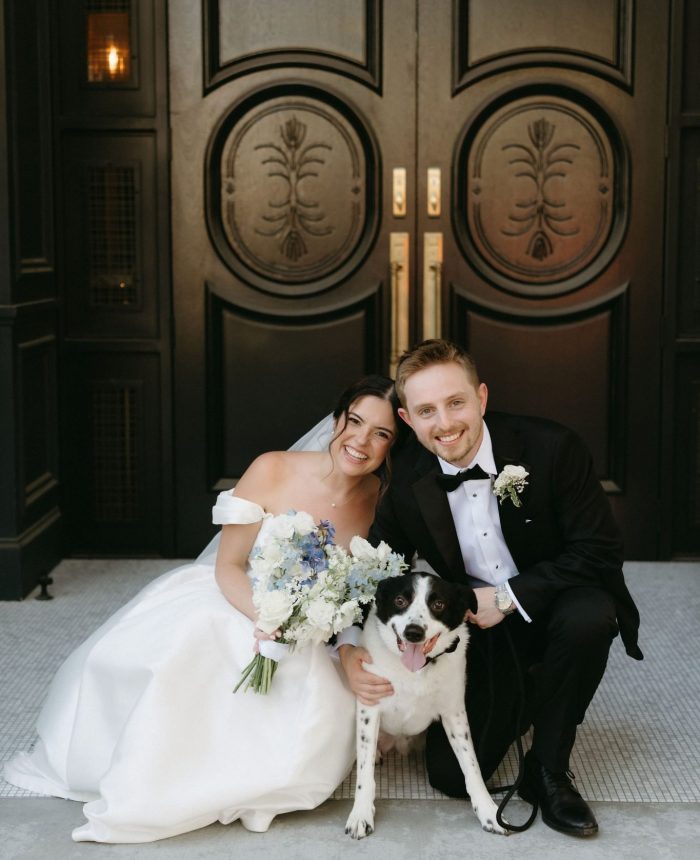 Effortless Elegance in Soft Blue at a Restaurant Wedding in Boise