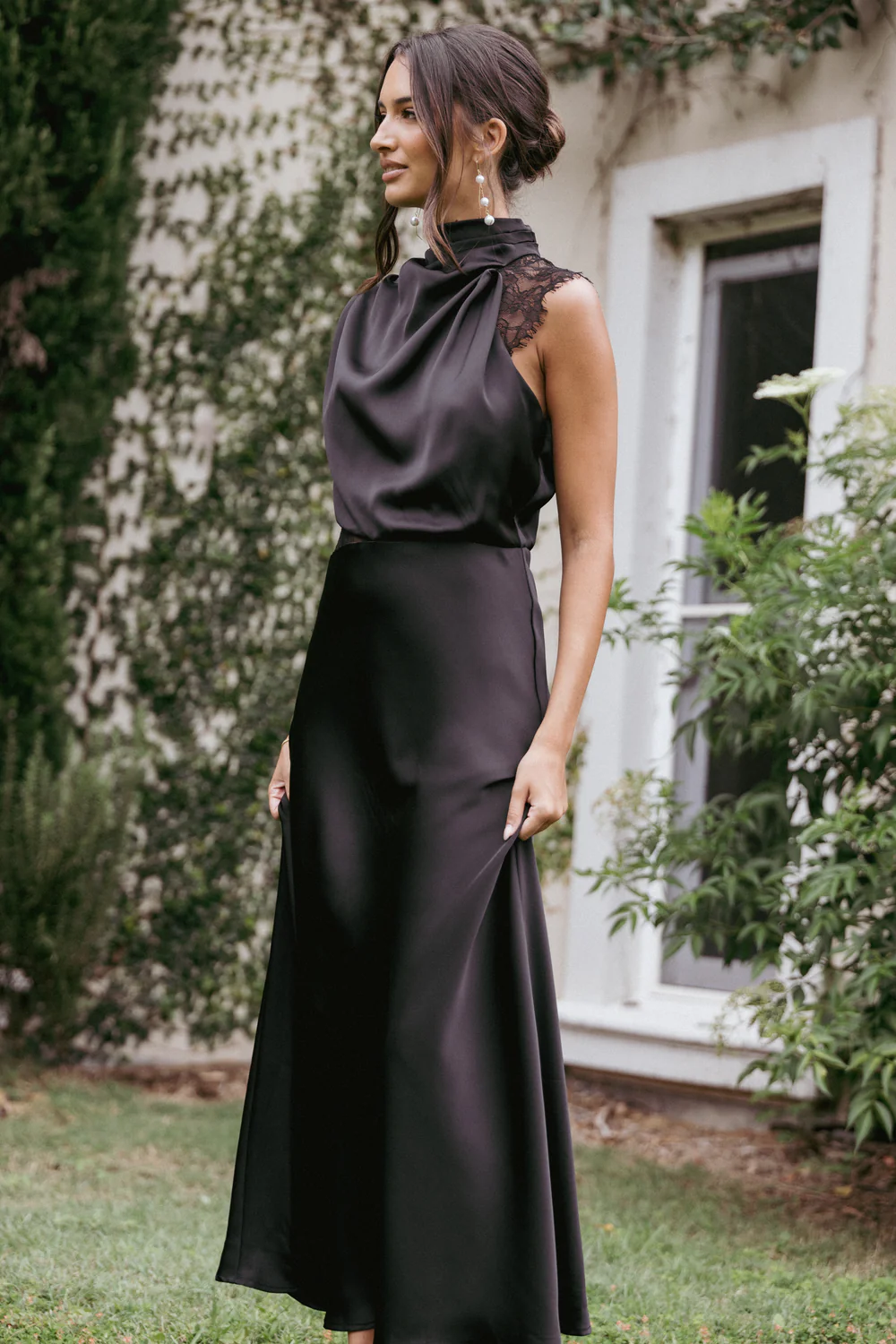 elegant backless dresses Realtix Satin Spaghetti Strap Midi Dress Cocktail Wedding Guest material:suede Alassio Tassel Loafer — Size:XX-small The fitted waist tops
