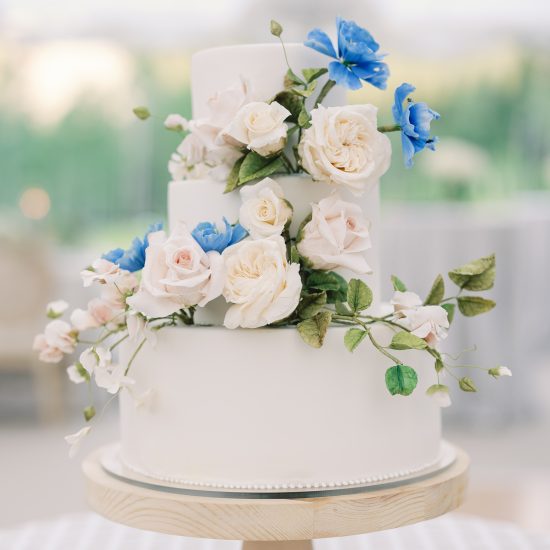 Darling Beano’s Cabin Wedding with Blue and Cream Details