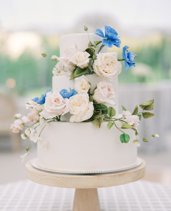 Darling Beano’s Cabin Wedding with Blue and Cream Details